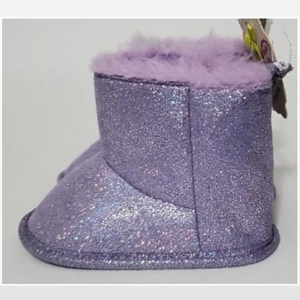 New Stepping Stones Boots Baby Purple Sparkle Boot Kid Shoe NWT